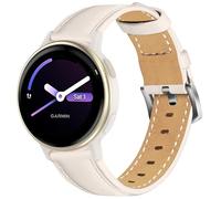 Laband Bracelet de montre en cuir de 20 mm compatible avec Garmin Vivoactive 6/5/3/3 Music/Forerunner 570 42 mm/165/55/245/645, bracelet en cuir souple à dégagement rapide pour Venu Sq 2/Venu Sq/Venu