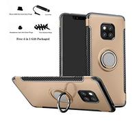 Labanema Coque pour Mate 20 Pro, 360 Degrés Rotation Ring Holder Stand Protection Case Cover pour Huawei Mate 20 Pro (4 en 1 Cadeau emballé) - Or