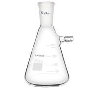 Labasics 250 ml Flacon de Filtration avec 24/40 Standard Conique Joint, Flacon de Filtration en Verre Borosilicate Haute Résistance, Col de Boulon avec Tubulure, Interface de Tuyau de 9 mm