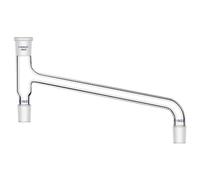 Labasics Adaptateur de Distillation en Verre, Adaptateur de Chimie Coudé à 75 Degrés en Verre Borosilicaté de Laboratoire de Distillation avec 19/22 Joints Standard pour Appareil de Distillation
