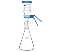 Labasics Appareil de Filtration Sous Vide, Verre Borosilicate, Plaque Filtrante à Noyau de Sable 10μm, Flask de Filtration 1000 ml, avec Bécher Gradué 300 ml
