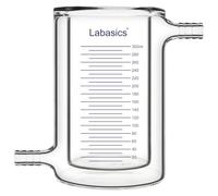 Labasics Bécher à Double Paroi, en Verre Borosilicaté, Verre de Laboratoire Durable pour Contrôle Thermique et Réactions Chimiques, 300 ml