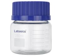 Labasics Bouteille de Stockage Ronde avec Bouchon à Vis GL80, Bouteille Réactif à Large Ouverture en Verre de Haute Qualité, pour Stockage d'Échantillons de Laboratoire, 250 ml