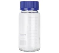 Labasics Bouteille de Stockage Ronde avec Bouchon à Vis GL80, Bouteille Réactif à Large Ouverture en Verre de Haute Qualité, pour Stockage d'Échantillons de Laboratoire, 1000 ml