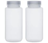 Labasics Bouteilles Réactives à Goulot Large (Lot de 2), Polypropylène, Résistantes aux Acides et Bases, Bouchon Étanche pour le Stockage de Solvants en Laboratoire, 500 ml