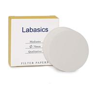 Labasics Cercles de Papier Filtre Qualitative, Papier Filtre en Cellulose de 70 mm de Diamètre avec une Vitesse de Filtration du Milieu de Rétention des Particules de 20 Microns, Paquet de 100