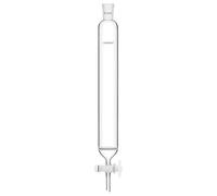 Labasics Colonne de Chromatographie sur Verre, Verre Borosilicaté Colonne à Joint Standard 24/40 avec Disque Fritté et Robinet en PTFE, Longueur Effective de 300 mm, O.D. de Colonne de 50 mm
