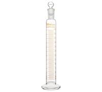 Labasics Cylindre Gradué avec Bouchon, 250 ml en Verre Borosilicaté Cylindre de Mesure avec Bouchon à Joint Standard 24/40, Verrerie Durable pour Mesure Précise des Liquides