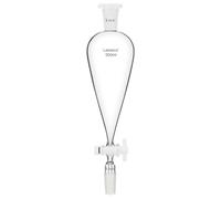 Labasics Entonnoir Séparateur Conique en Forme de Poire 500 ml avec Robinet PTFE, Verre Borosilicate Épais et Joints 24/40