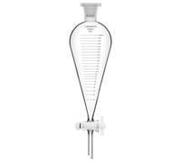Labasics Entonnoir Séparateur Gradué, 500 ml en Verre Borosilicate à Paroi Épaisse avec Joint 24/29 et Robinet PTFE