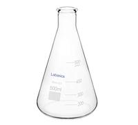 Labasics Erlenmeyer Bouteille en Verre Borosilicate, Erlenmeyer Flask Ballon de Chimie à Bouche Étroit et Bord Résistant - 500ml