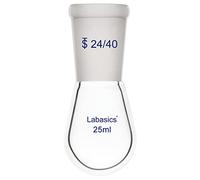 Labasics Flacon de Récupération en Verre Borosilicaté à Col Unique Flacon D'évaporateur Rotatif, avec Joint Extérieur 24/40, 25 ml