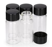Labasics Flacons Échantillons en Verre Transparent avec Bouchon à Vis, Flacon pour Prélèvement Liquide Flacon Réactif avec Fermeture à Vis, 10 ml, Lot de 42
