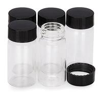 Labasics Flacons Échantillons en Verre Transparent avec Bouchon à Vis, Flacon pour Prélèvement Liquide Flacon Réactif avec Fermeture à Vis, 20 ml, Lot de 20