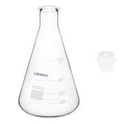 Labasics Flasque Erlenmeyer en Verre Borosilicaté avec Bouchon à Joint 24/40, Flasque Conique pour Mélange et Stockage de Réactifs de Laboratoire, 1000 ml