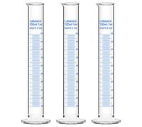 Labasics Verre Cylindre Gradué (3-Paquet) 100 ml, Graduated Cylindre en Verre Borosilicaté Cylinder de Mesure Éprouvettes Cylindriques