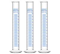 Labasics Verre Cylindre Gradué (3-Paquet) 250 ml, Graduated Cylindre en Verre Borosilicaté Cylinder de Mesure Éprouvettes Cylindriques