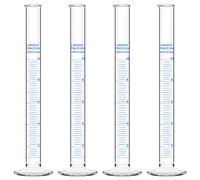 Labasics Verre Cylindre Gradué (4-Paquet) 10 ml, Graduated Cylindre en Verre Borosilicaté Cylinder de Mesure Éprouvettes Cylindriques