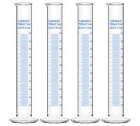 Labasics Verre Cylindre Gradué (4-Paquet) 100 ml, Graduated Cylindre en Verre Borosilicaté Cylinder de Mesure Éprouvettes Cylindriques