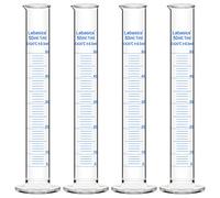 Labasics Verre Cylindre Gradué (4-Paquet) 50 ml, Graduated Cylindre en Verre Borosilicaté Cylinder de Mesure Éprouvettes Cylindriques