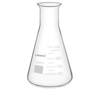 Labasics Verre Large Ouverture Erlenmeyer Fiole, Verre Borosilicaté Erlenmeyer Fiole avec Jante Robuste, Capacité de 250 ml (Paquet de 1)