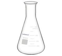 Labasics Verre Large Ouverture Erlenmeyer Fiole, Verre Borosilicaté Erlenmeyer Fiole avec Jante Robuste, Capacité de 500 ml (Paquet de 1)