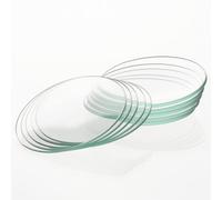 Labasics Verres de Montre, Lot de 10 Couvercles de Bécher en Verre Borosilicaté de 100 mm Ronde Oblate pour Les Sciences de Laboratoire à l'école, Couvercle de Plat évaporateur avec Bord Rectifié