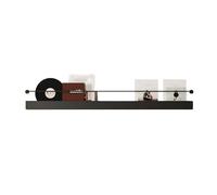 Labasuan Black Magazine Holder Wall Mounted, Modern Minimalist Magazine Metal Iron Rack with Baffles, Floating Bookshelf, for Kids Room, Bedroom, Office & Home Decor(1Pcs,90cm)