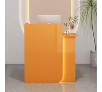 Labasuan Comptoir d'accueil Commercial en Bois, Table de comptoir avec tiroir verrouillable, Petit comptoir de Caisse pour Salon, Commerce de détail et Bureau à Domicile(Left,39.4 * 17.7 * 39.4in)