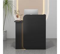 Labasuan Comptoir d'accueil en L, façade Commerciale Moderne avec comptoir et éclairage LED, Caisse Moderne avec tiroir verrouillable, pour Salons, commerces de détail(Right,39.4 * 17.7 * 39.4in)