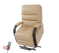 Labasuan Fauteuil releveur électrique inclinable à Plat à Deux Moteurs, Fauteuil releveur électrique en Similicuir et Chauffage, Dossier Haut, Fauteuil à Bascule Robuste