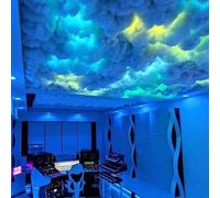 Labasuan Kit de guirlande lumineuse nuage d'orage à faire soi-même avec bande LED multicolore de 5 m, éclairage d'ambiance RGB orage, coton 3D ignifugé, LED pour plafond, idéal pour chambre