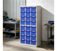 Labasuan Meuble de Rangement pour pièces à 24 tiroirs, Organisateur de quincaillerie Robuste en Acier avec Grands tiroirs, Meuble Industriel à tiroirs pour vis, boulons et Accessoires(Blue)
