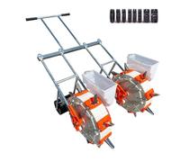 Labasuan Semoir Manuel, Machine à semer à Rouleau et Double Roue, planteur pour arachides, maïs et Haricots, semoir de précision pour Jardin, semoir à Rouleau poussé et épandeur d'engrais(8 Mouths)