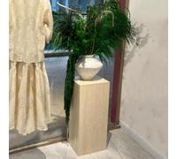 Labasuan Socle pour mannequin avec plateau de 12 pouces (env. 30 cm), piédestal carré pour boutique, décoration intérieure, exposition d'œuvres d'art ou de sculptures, motif imitation marbre(39.4IN)