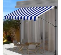 Labasuan Store banne rétractable à manivelle avec poignée, Store latéral rétractable,auvent extérieur Pliable et manœuvrable par Une Seule Personne pour fenêtre, Porte et Jardin(98.4in)