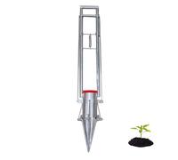 Labasuan Transplanteur de légumes, Outils de Plantation de bulbes à Long Manche, transplanteur de semis, planteur de semis à Traction Manuelle(Tip length7.8in,3.9in Diameter)