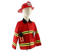 Labay | Déguisement enfant - pompier - Rouge - 3/4 ans 8-10 ans