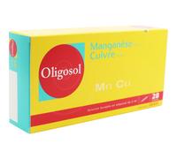 Labcatal Manganèse-Cuivre Oligosol 72,8µg/72,6µg Solution Buvable 28 Ampoules