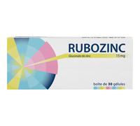 Labcatal Rubozinc Gluconate De Zinc 30 Gélules 15mg