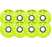 Labeda Inline Roller Hockey sur Patins à roulettes Addiction Jaune 76 mm Lot de 8