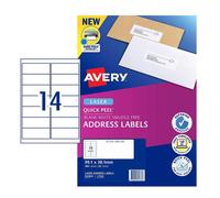 Label Avery Laser Retail Pack Imprimante laser à jet d'encre autocollante blanch
