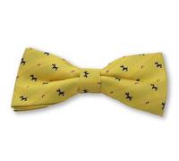Label-Cravate Noeud-papillon homme déjà noué jaune Scottish Terrier, fait main
