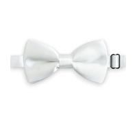 Label-Cravate Nœud papillon en satin pour homme, déjà noué, Accessoire élégant (blanc)
