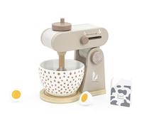 Label Label Batteur de Cuisine en Bois - Nougat - Bois de Hêtre FSC - Peinture à Base d'eau - Bol Mélangeur Inclus, Œufs & Lait - Dès 3 Ans (36M+)