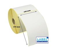 Label Metrics Lot de 5 rouleaux avec 1250 étiquettes en papier thermique blanc de 100 x 150 mm Pour Zebra GX420D, GK420T, GK420D