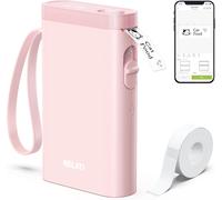Label Printer,Bluetooth P21,Portable Sticker Labeling Machine,Wireless,Mini Label Printer with iOS Android,For Home,Office,Pink