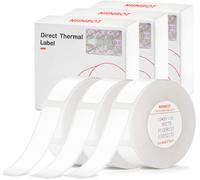Label Tape for D11 D110 D101 Printer (15 x 50mm),Label Printing Paper Suitable for Office and Home (3 Rolls) (White)
