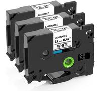 Label Tape Replacement for P Touch TZe-231 TZe231 TZ-231 12mm 0.48mm Laminated Black on White TZe TZ,Compatible with PT-H110 PT-P300BT PT-H101C PT-H100R GL-H105