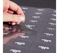 Label Tek Lot de 100 étiquettes de légumes en plastique Transparent avec police blanche résistante à l'eau 5,1 x 2,5 cm